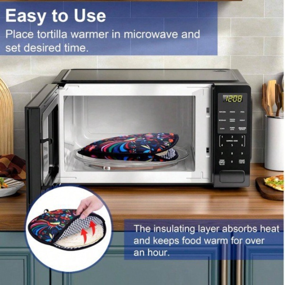 Tortilla Warmer Cloth - Borsa Termica Portatile per Tortillas da