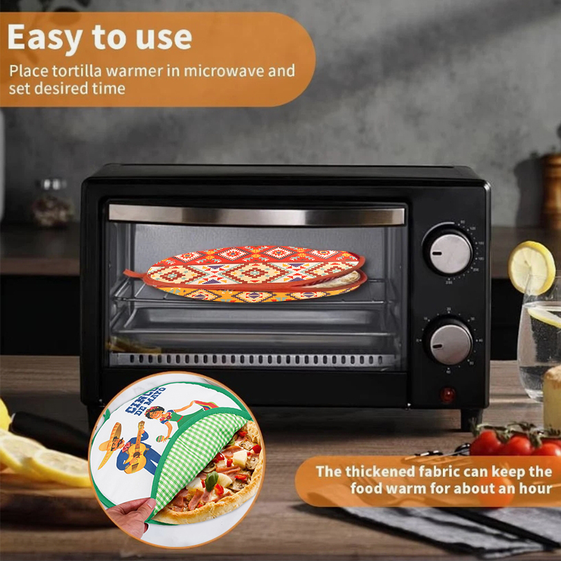 Tortilla Warmer Cloth - Borsa di stoffa da 30 cm