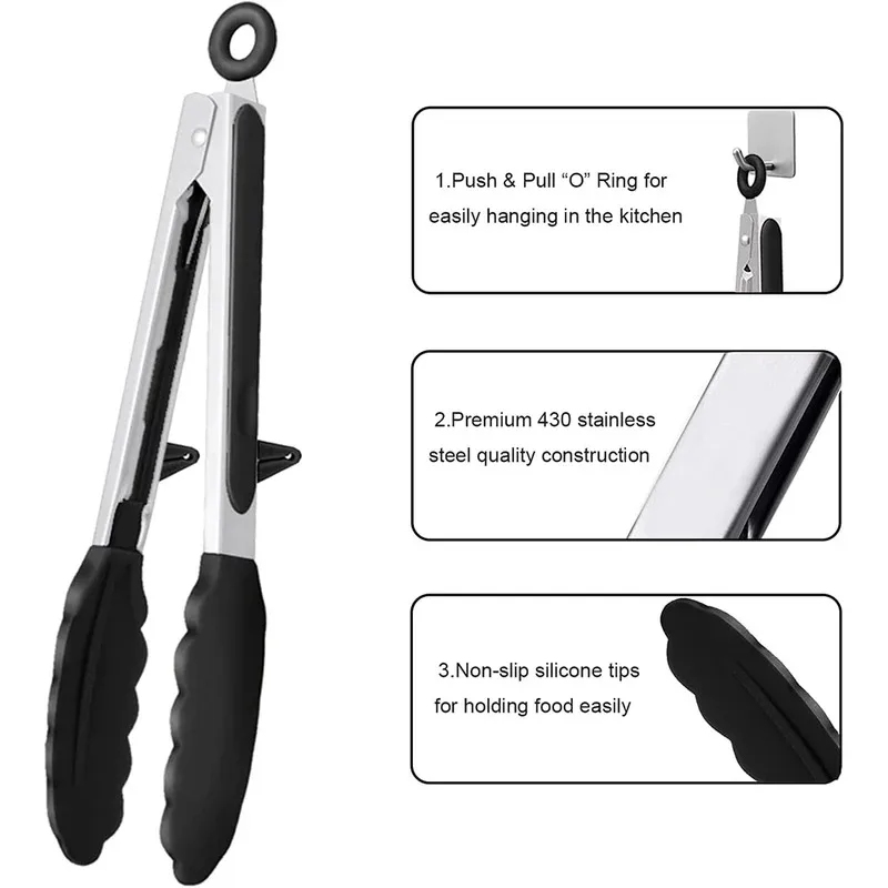 Set di 3 Pinze da Cucina in Si - Home Cooking Utensil Set recensione e prezzo