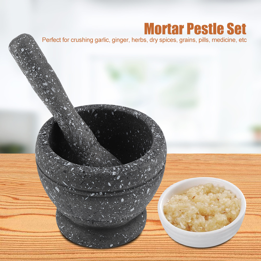 1PC Manuale di Plastica Malta  - Mortar Pestle Granite recensione e prezzo