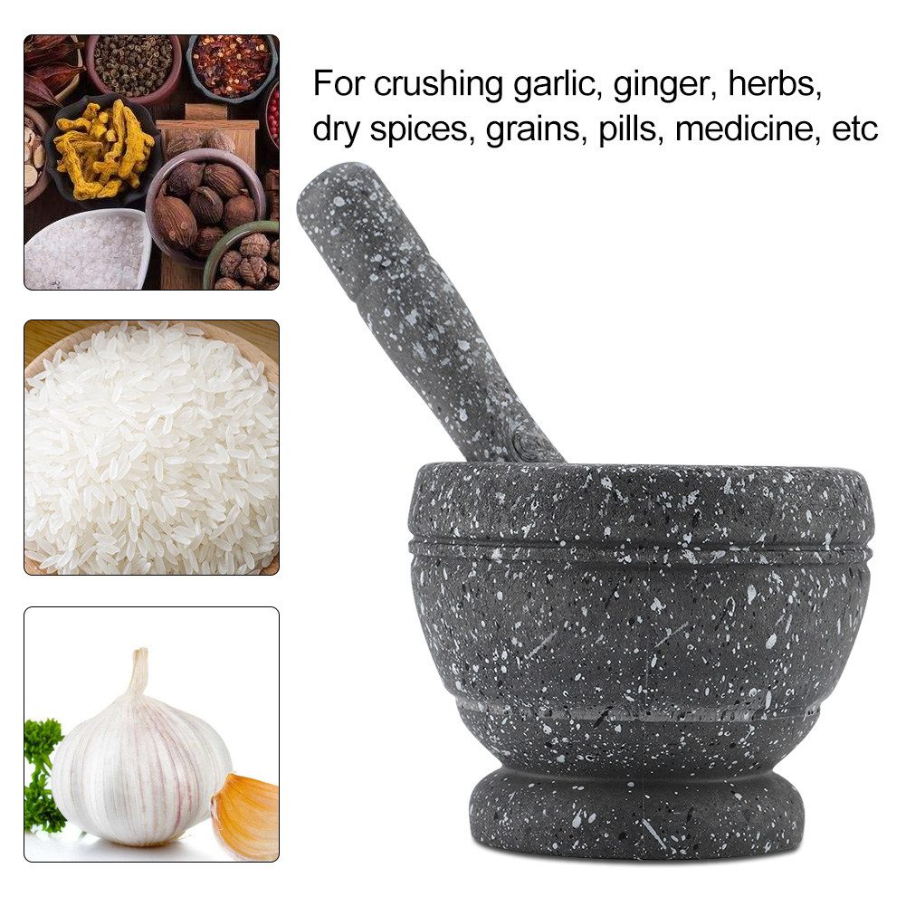 1PC Manuale di Plastica Malta  - Mortar Pestle Granite recensione e prezzo