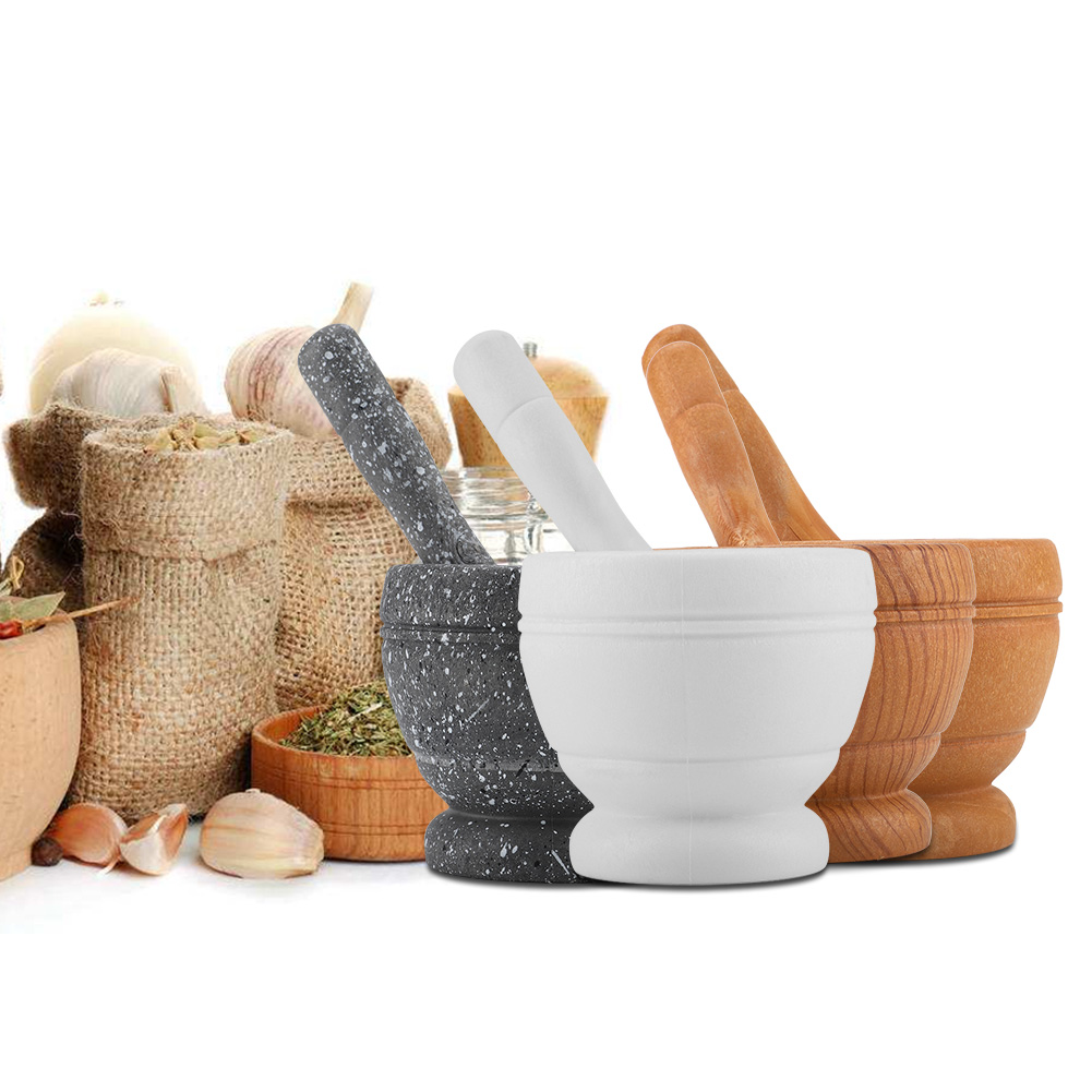 1PC Manuale di Plastica Malta  - Mortar Pestle Granite recensione e prezzo