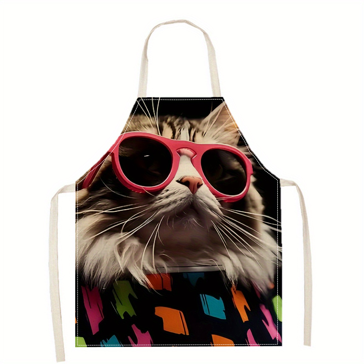 Grembiule in Lino con Stampa D - Home Cooking For Cats recensione e prezzo